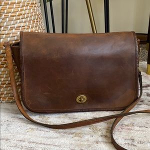 Vintage cognac leather Coach purse